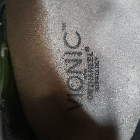 Vionic Black Suede Leather Mary Jane Shoes Flats Velcro Strap Ortholite Comfort - Picture 6 of 7